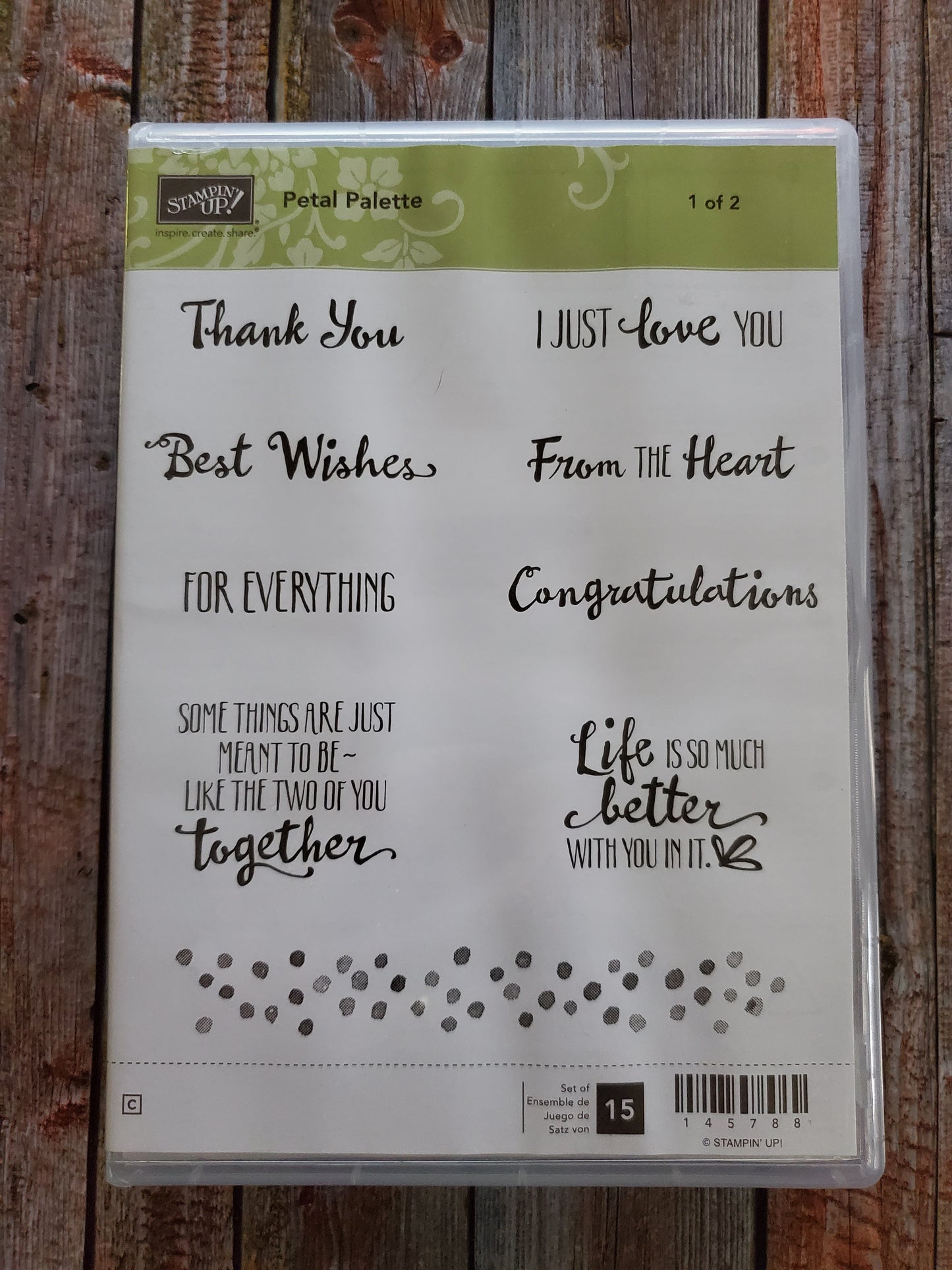 Stampin' UP! "Petal Palette" Stamp Set with "Petals & More" Dies