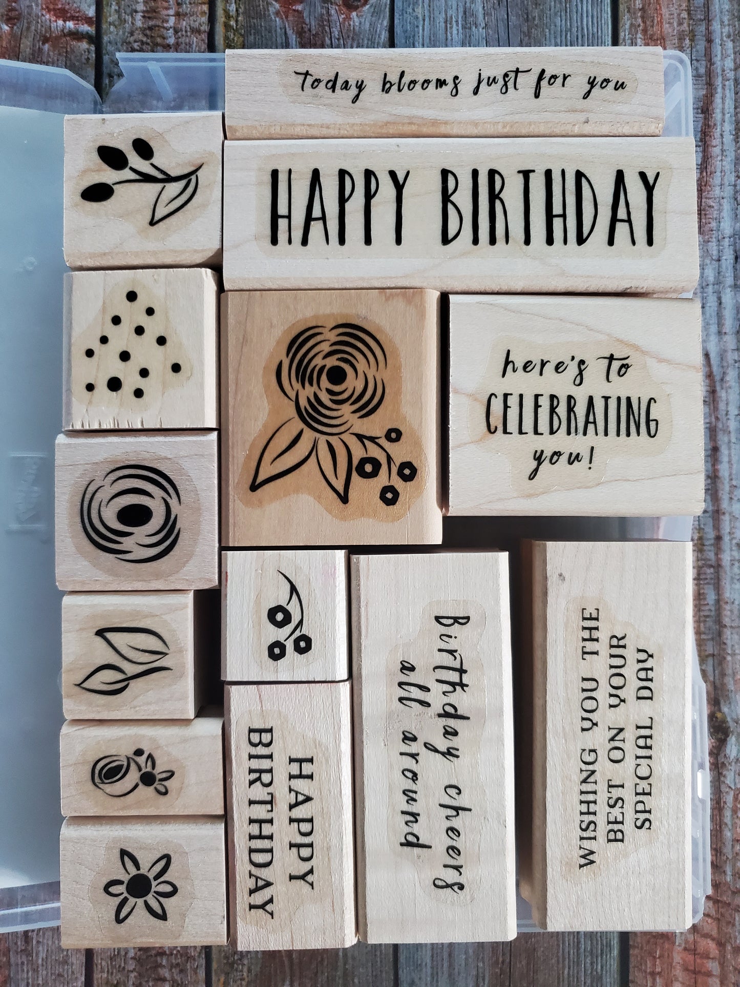 Stampin' UP! "Perennial Birthday" Stamp Set (Wood Block)