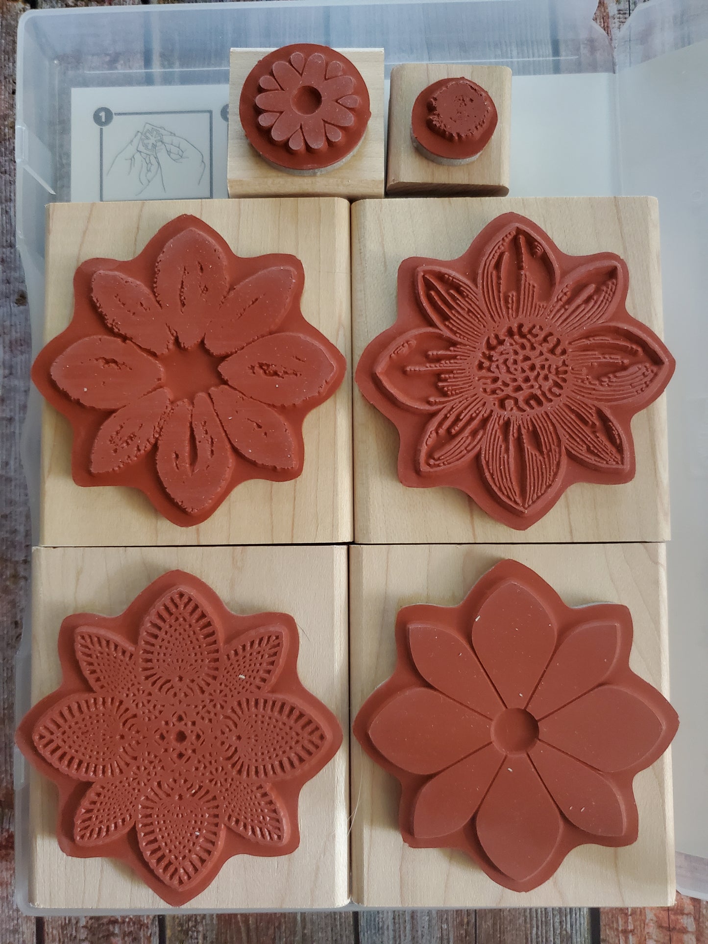 Stampin' UP! "Petal Potpourri" Stamp Set (Wood Block)