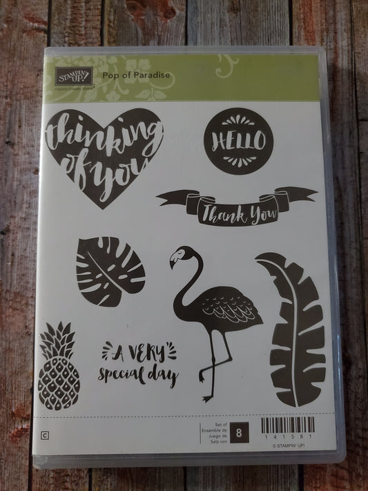 Stampin' UP! "Pop of Paradise" Stamp Set with Dies by Dave "Paradise Pop" Dies