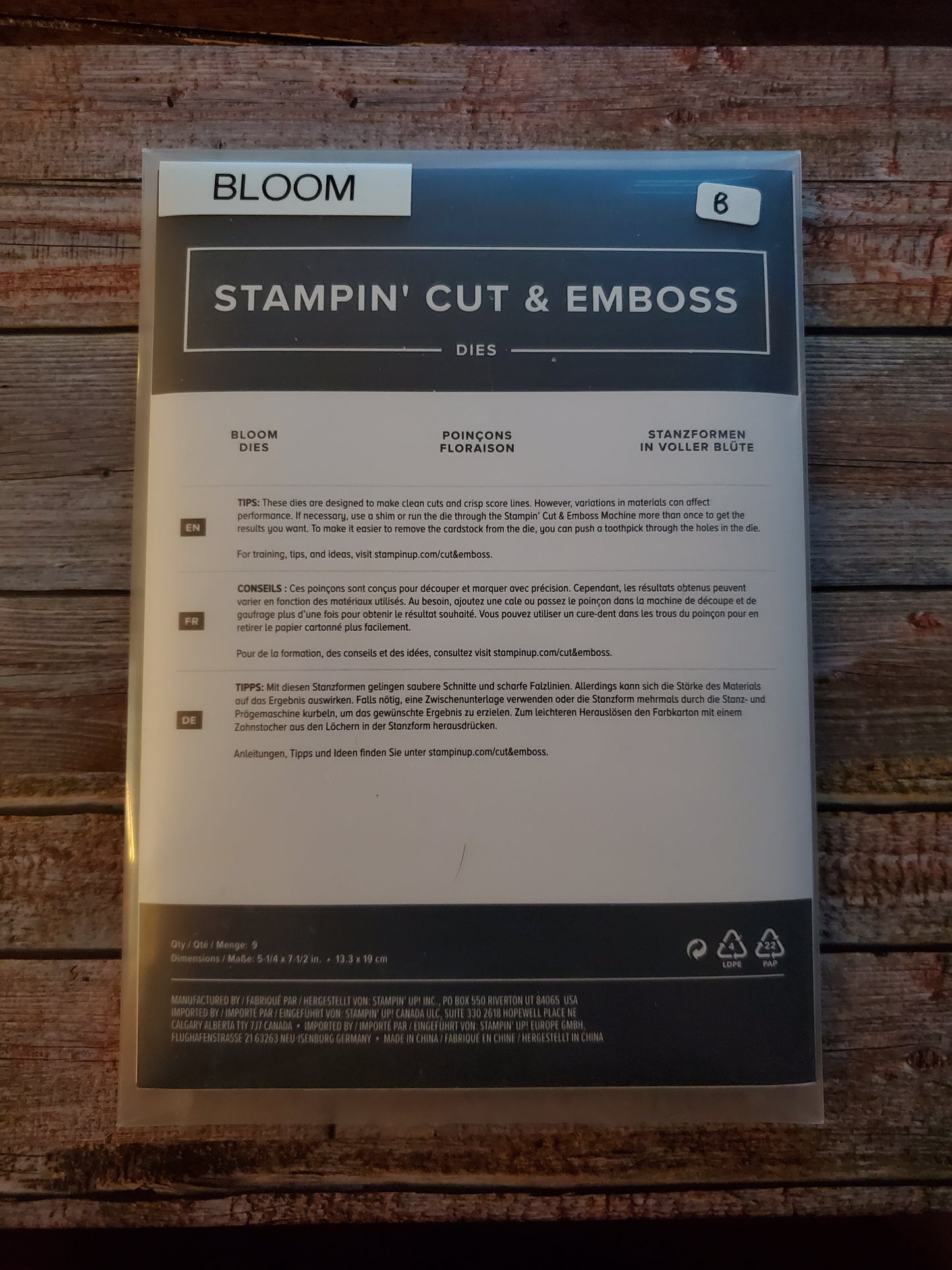 Stampin' UP! "Art in Bloom" Stamp Set with "Bloom" Dies