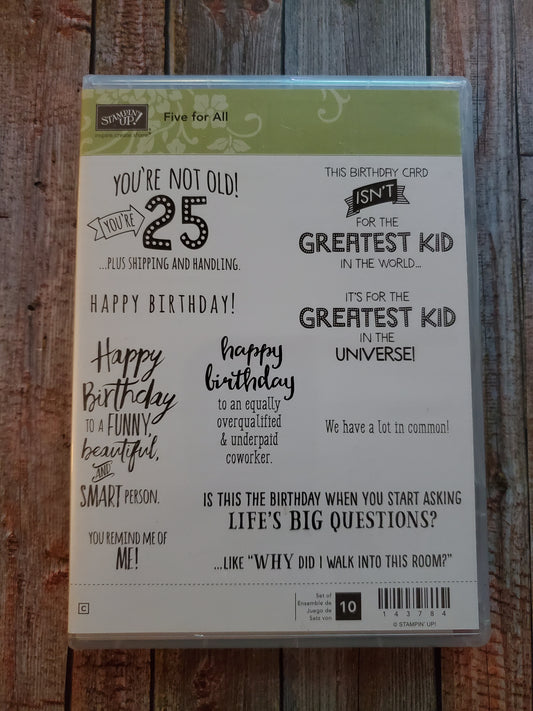 Stampin' UP! "Five for All" Stamp Set