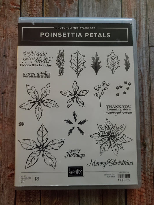 Stampin' UP! "Poinsettia Petals" Stamp Set with "Poinsettia" Dies