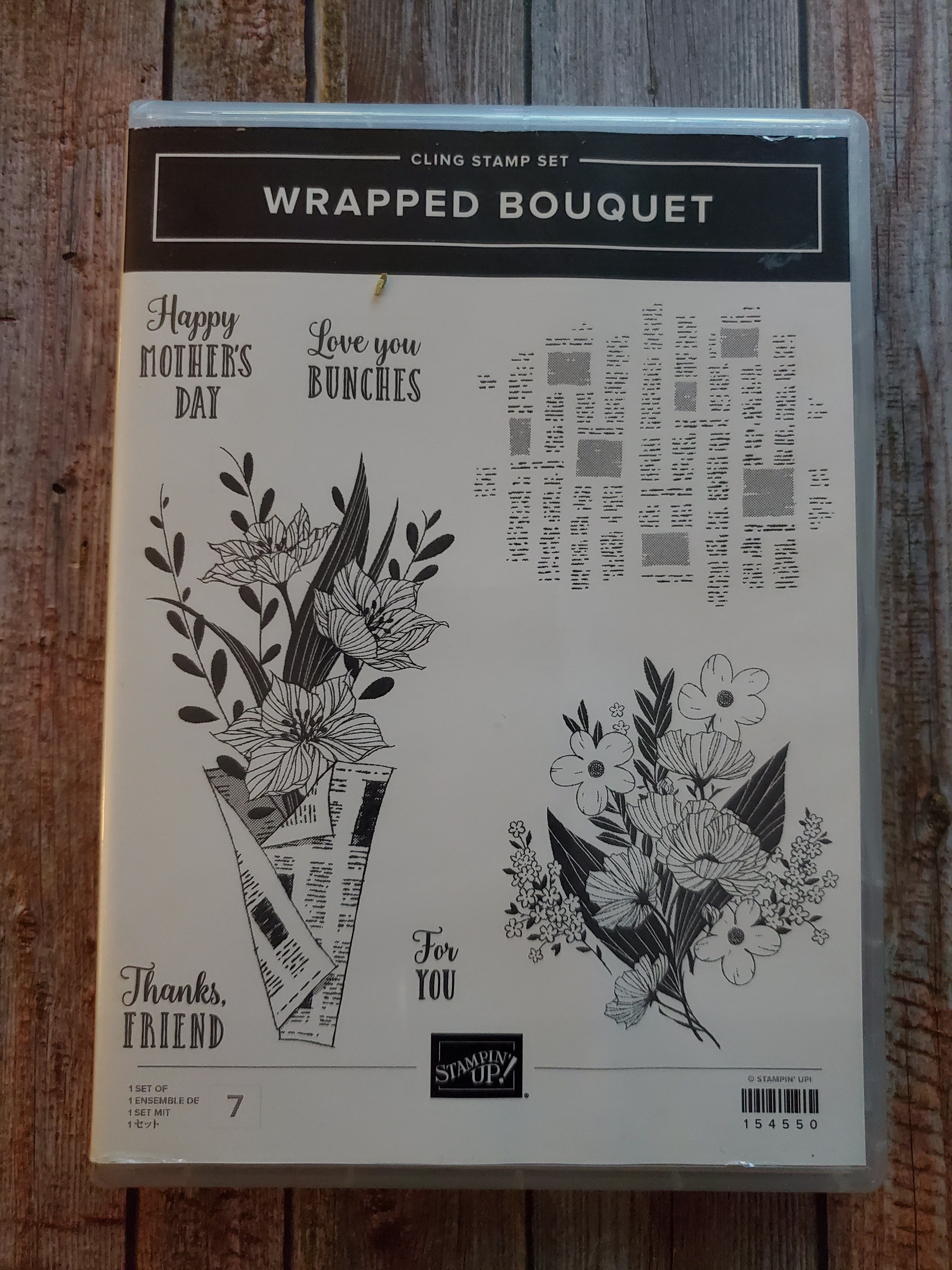 Stampin Up Wrapped Bouquet Stamp Set With Wrapped Flowers Dies