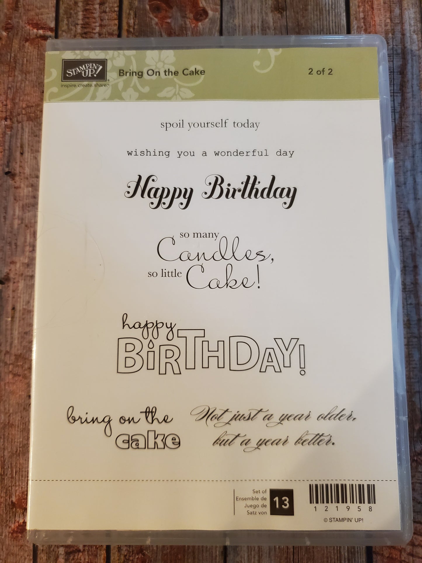 Stampin' UP! "Bring on the Cake" Case 2 of 2 - MISSING Case 1 of 2