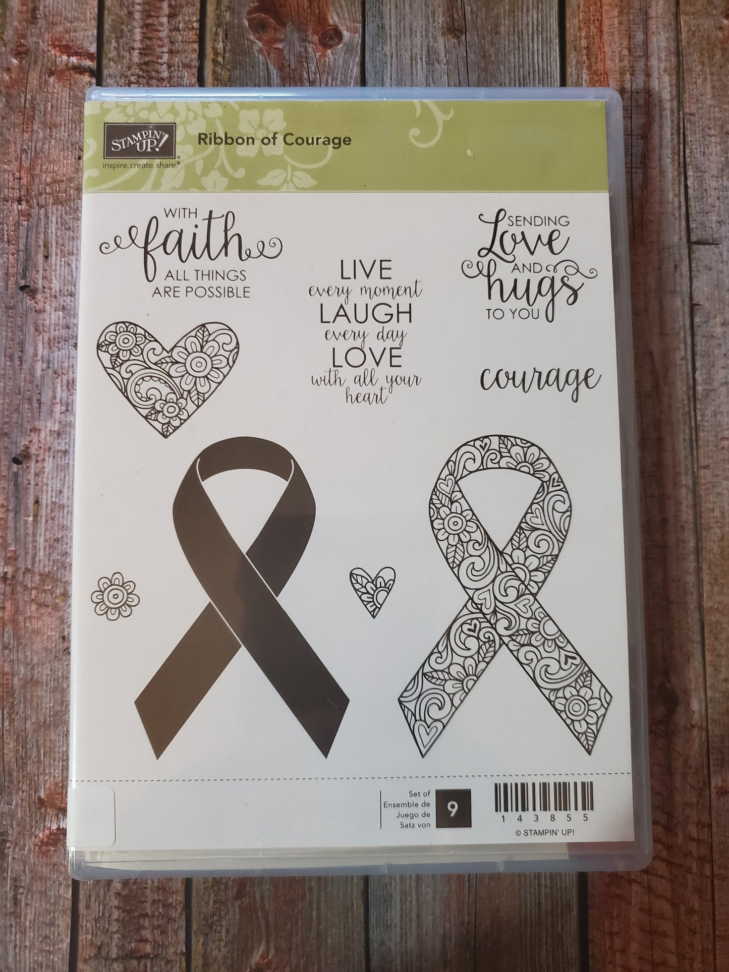 Stampin' UP! "Ribbon of Courage" Stamp Set with "Support Ribbon" Dies