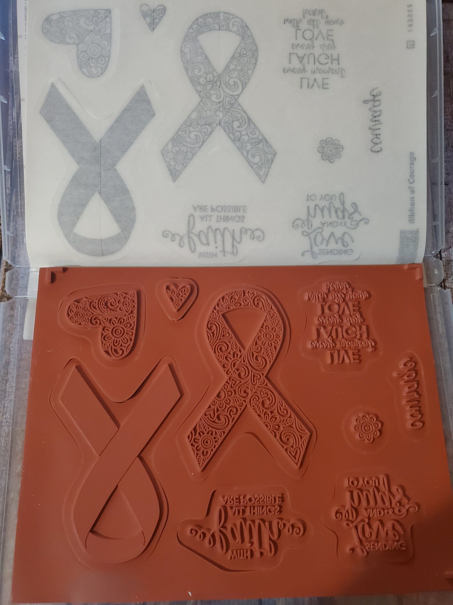 Stampin' UP! "Ribbon of Courage" Stamp Set with "Support Ribbon" Dies