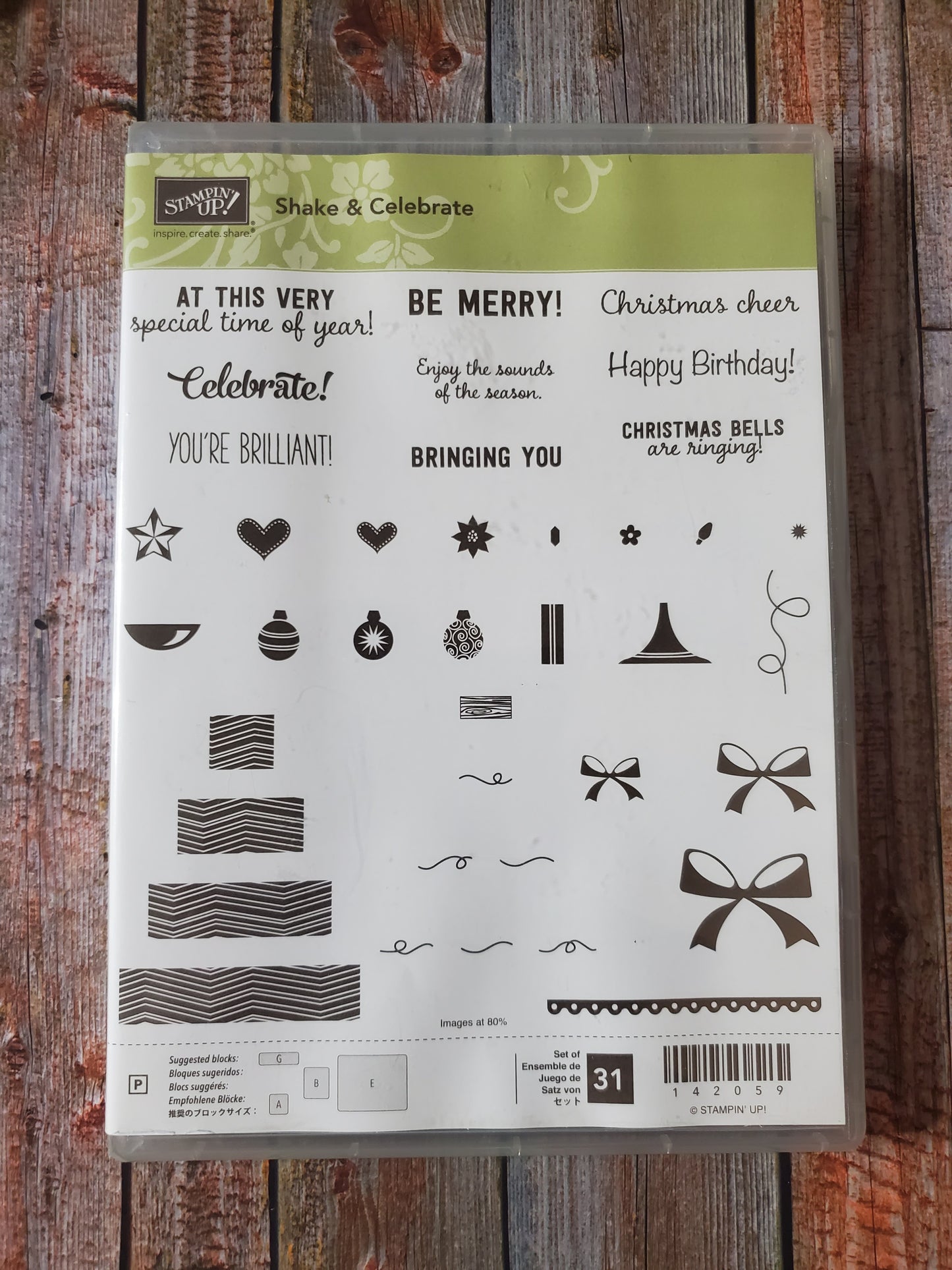 Stampin' UP! "Shake & Celebrate" Stamp Set with "Shaker Shapes" Dies