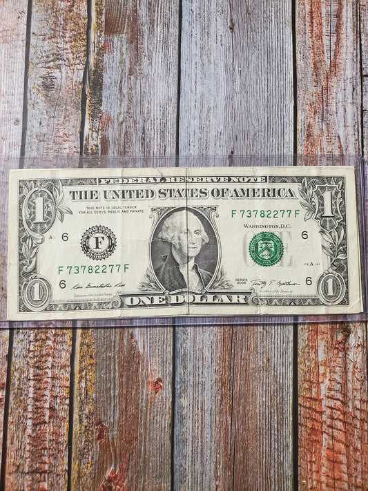 Fancy Serial Number $1 - "F 73782277 F"