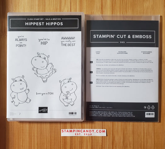 Stampin' UP! "Hippest Hippos" Stamp Set with "Hippos" Dies