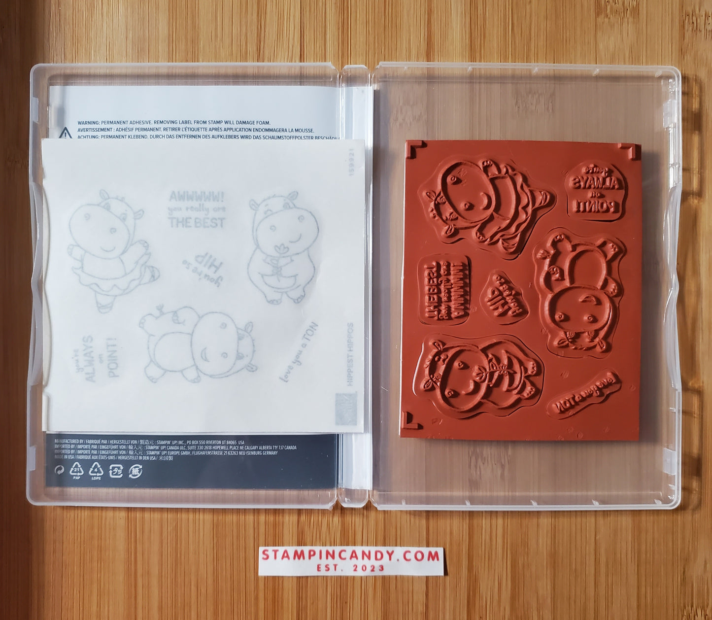 Stampin' UP! "Hippest Hippos" Stamp Set with "Hippos" Dies