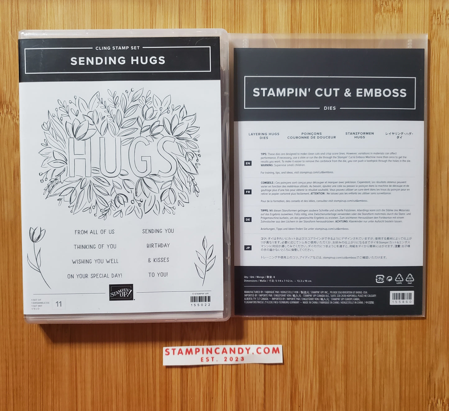 Stampin' UP! "Sending Hugs" Stamp Set with "Layering Hugs" Dies