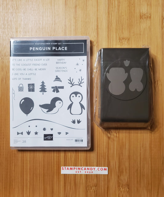 Stampin' UP! "Penguin Place" Stamp Set with "Penguin Builder" Punch *MISSING 1 STAMP*