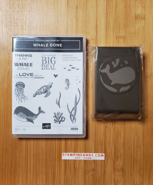 Stampin' UP! "Whale Done" Stamp Set with "Whale" Punch