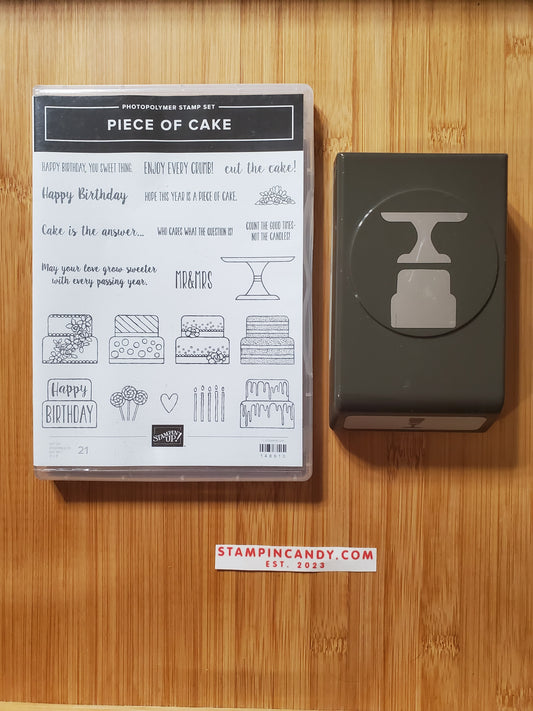 Stampin' UP! "Piece of Cake" Stamp Set with "Cake Builder" Punch