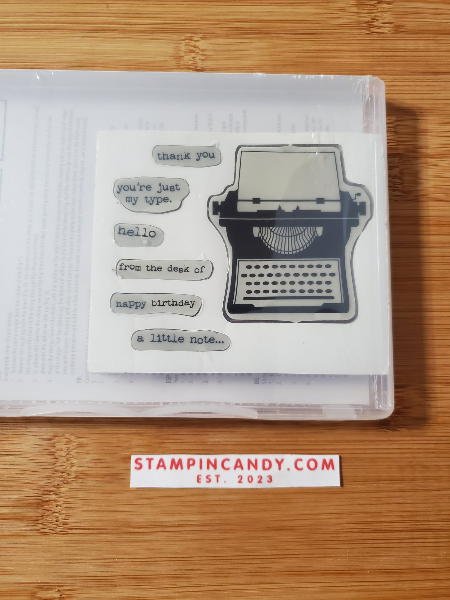 Stampin' UP! "You're My Type" Stamp Set