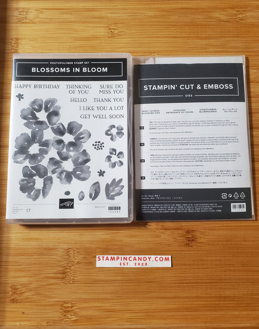 Stampin' UP! "Blossoms in Bloom" Stamp Set with "Many Layered Blossoms" Dies