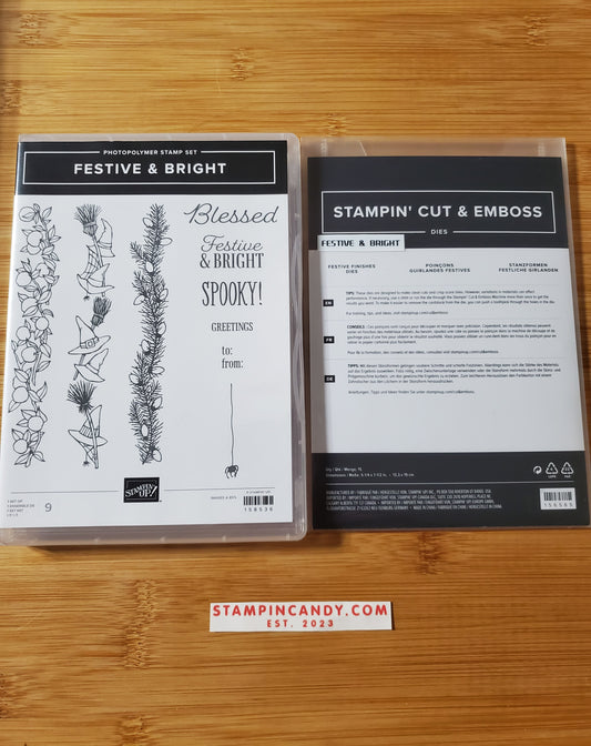 Stampin' UP! "Festive & Bright" Stamp Set with "Festive Finishes" Dies