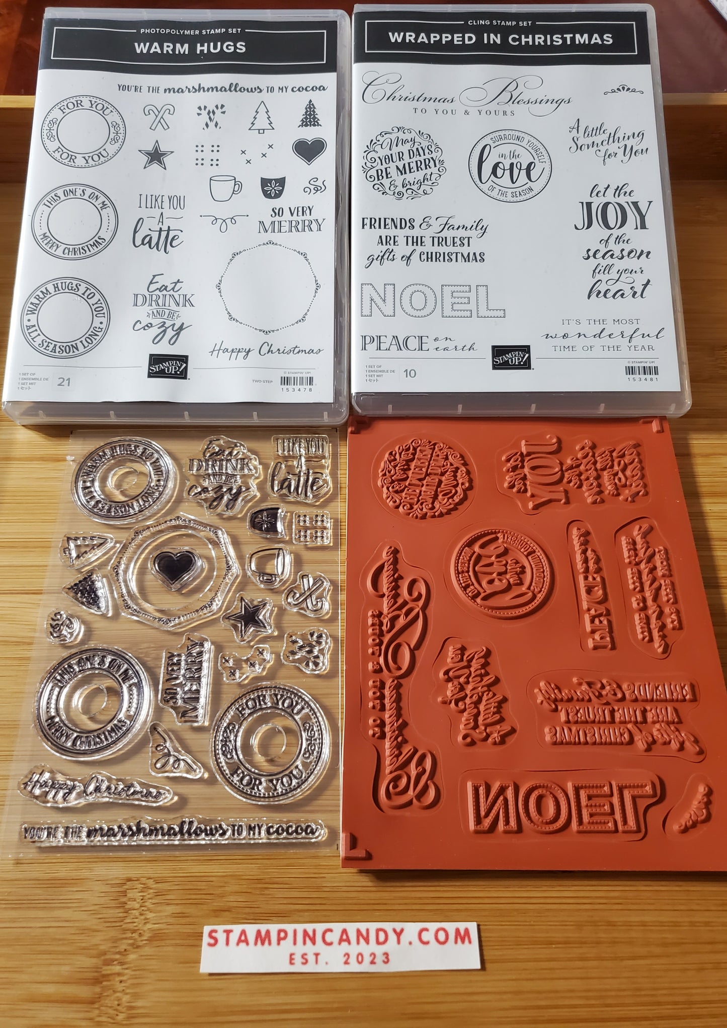 Stampin' UP! "Wrapped in Christmas" AND "Warm Hugs" Stamp Sets with "Warm Wraps" Dies