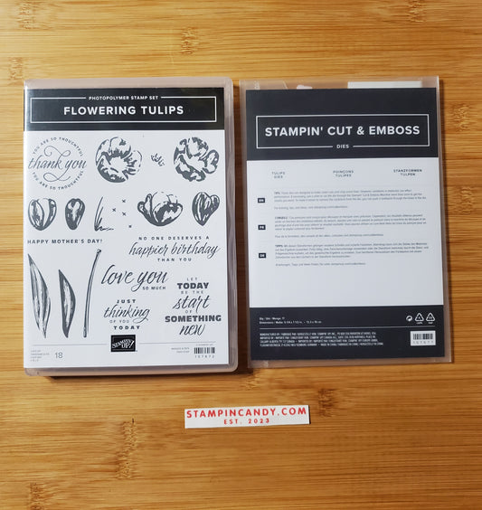 Stampin' UP! "Flowering Tulips" Stamp Set with "Tulip" Dies *MISSING 1 STAMP*