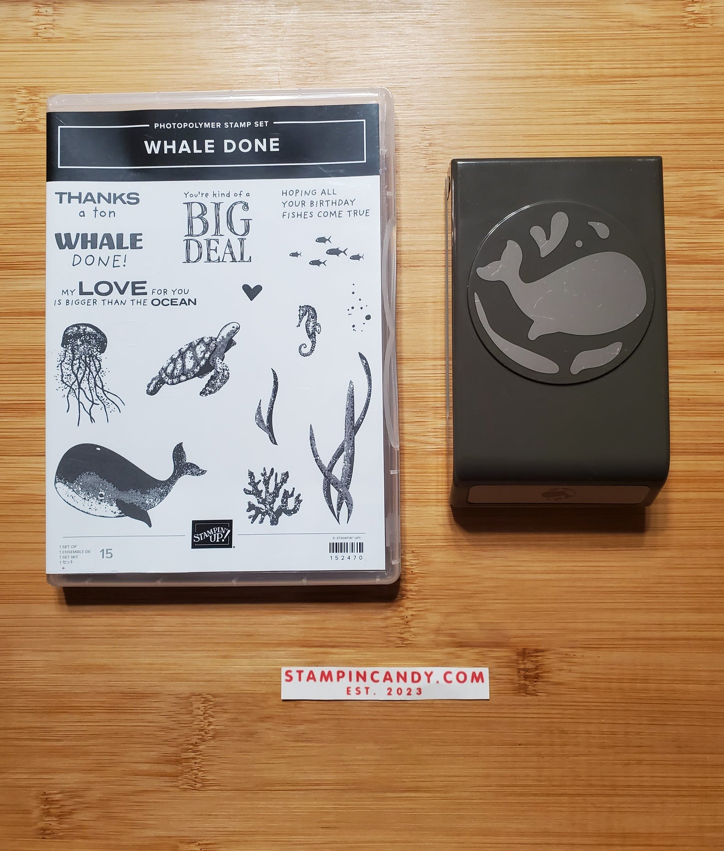 Stampin' UP! "Whale Done" Stamp Set with "Whale" Punch