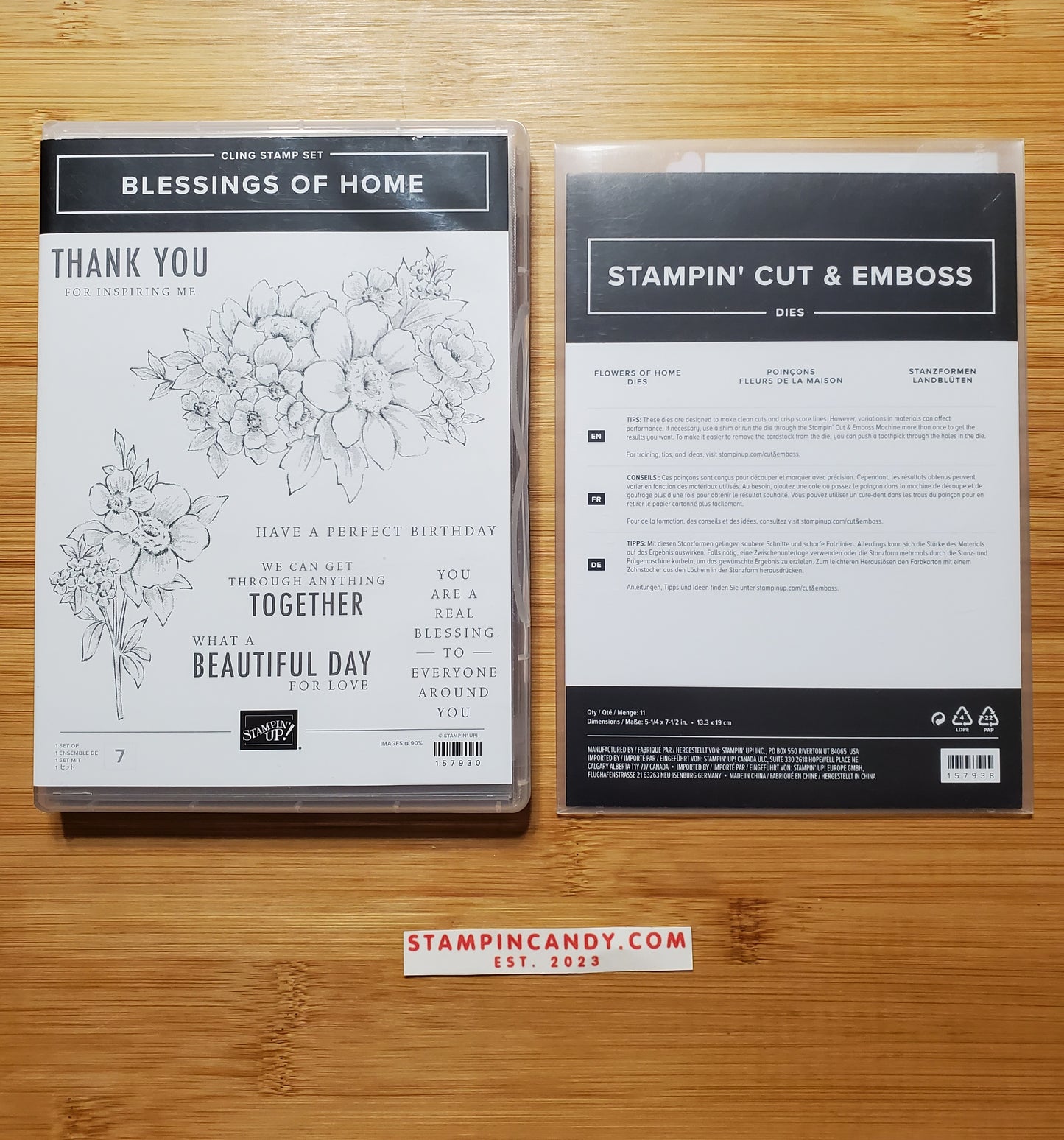 Stampin' UP! "Blessings of Home" Stamp Set with "Flowers From Home" Dies