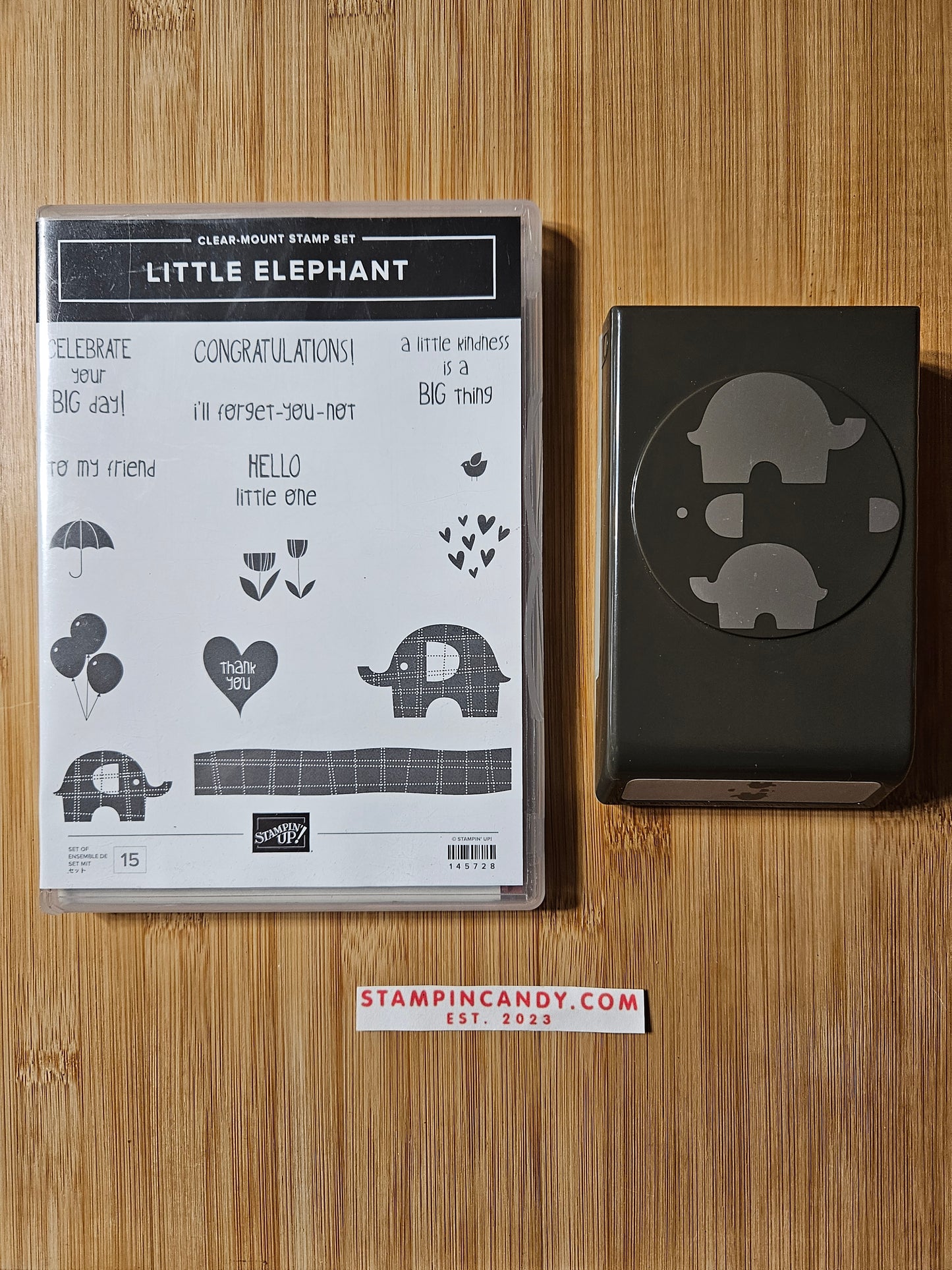 Stampin' UP! "Little Elephant" Stamp Set with "Elephant Builder" Punch