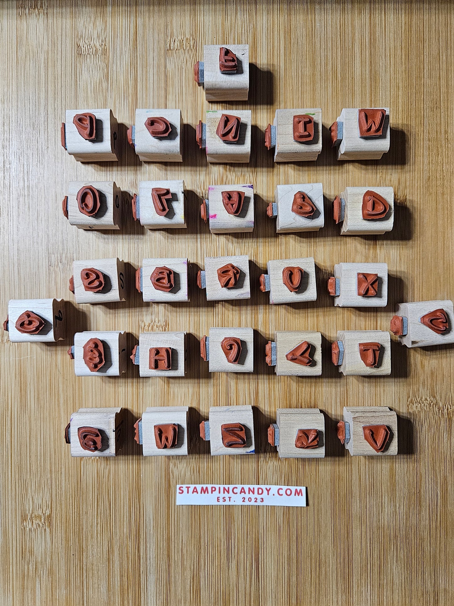 Stampin' UP! "Brushstroke Alphabet" Stamp Set (Wood Block)