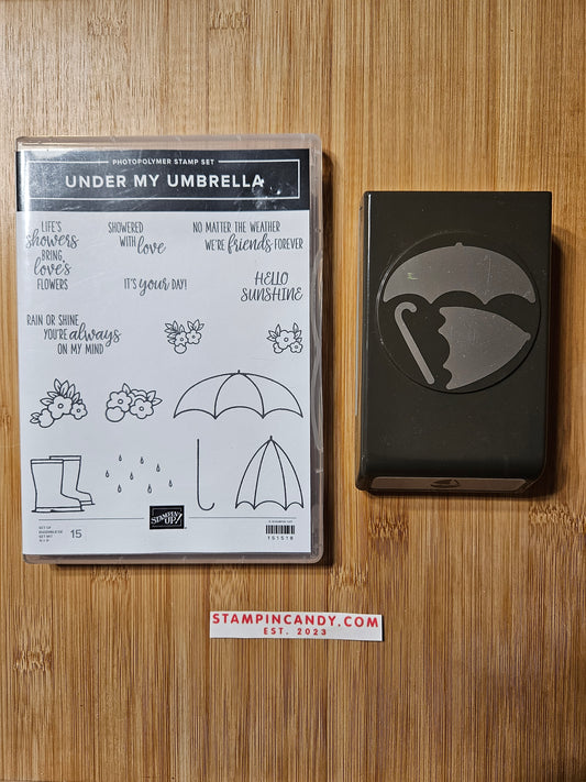 Stampin' UP! "Under My Umbrella" Stamp Set with "Umbrella Builder" Punch