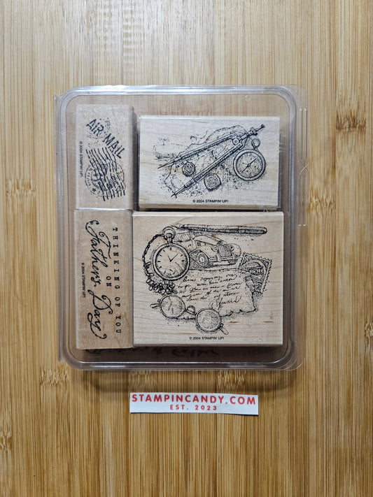 Stampin' UP! "Thinking of Father" Stamp Set (Wood Block)