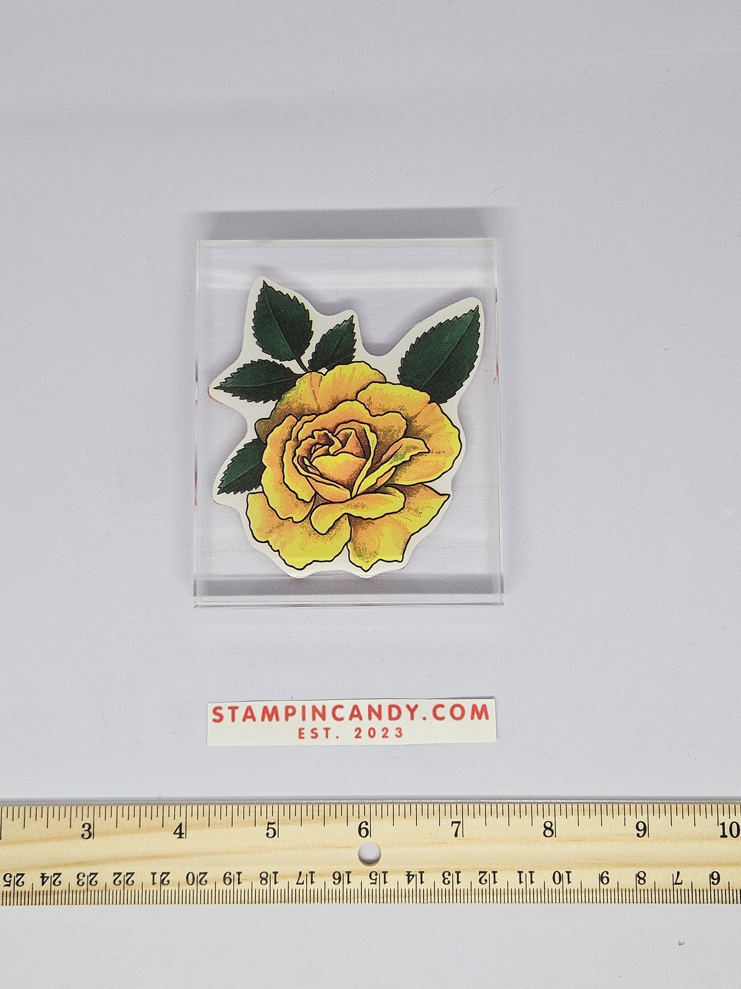 Stampabilities - Yellow Rose Stamp XKR1008