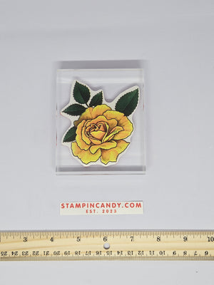 Stampabilities - Yellow Rose Stamp XKR1008