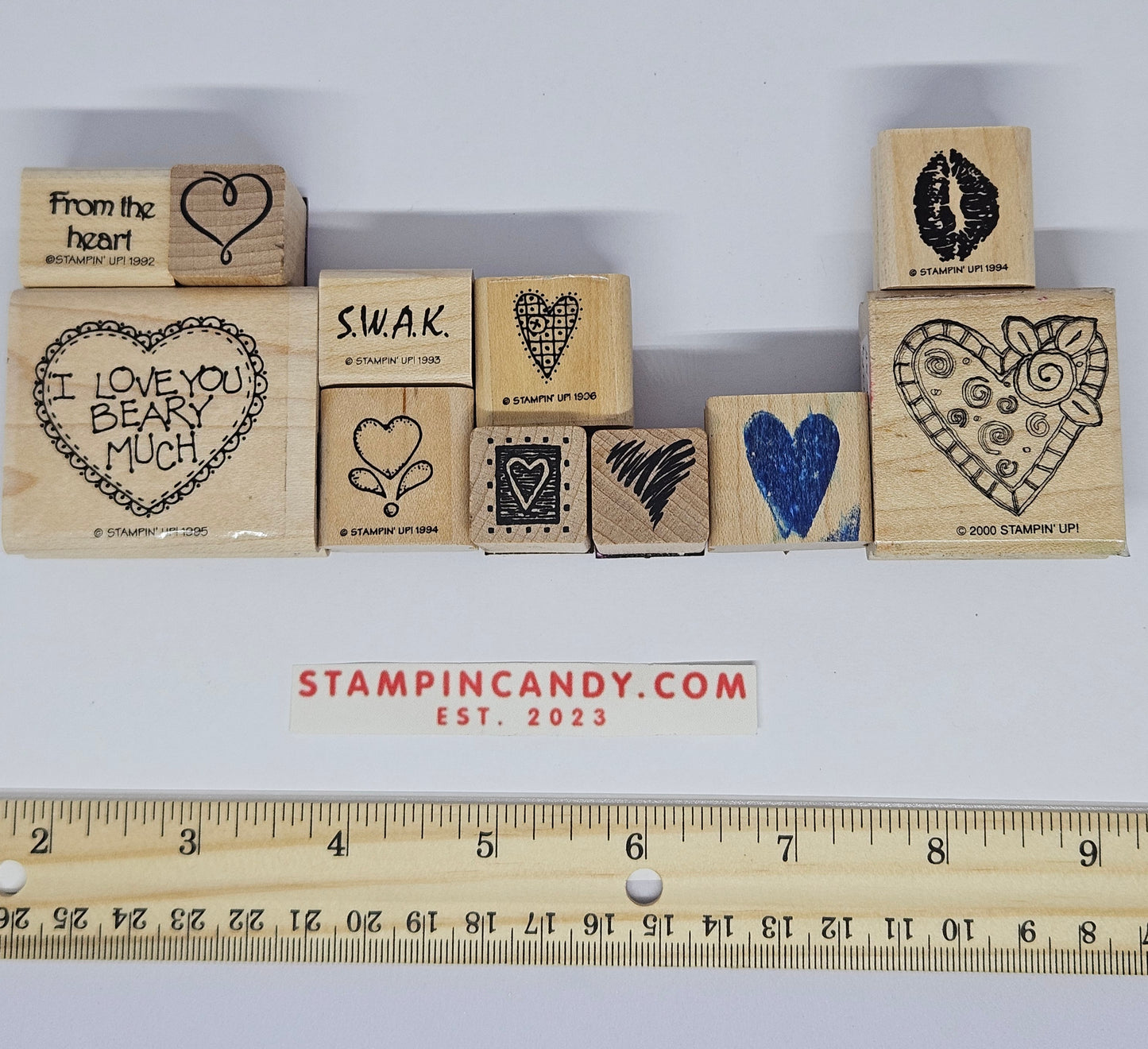 11 Pack of Hearts/Love Stamps