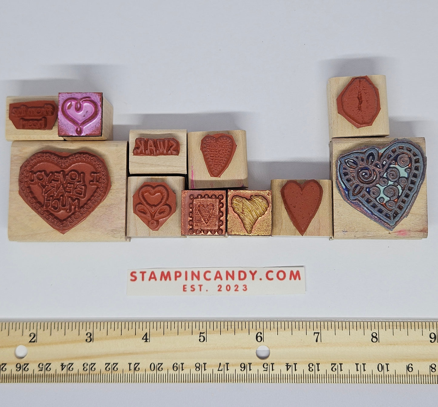 11 Pack of Hearts/Love Stamps