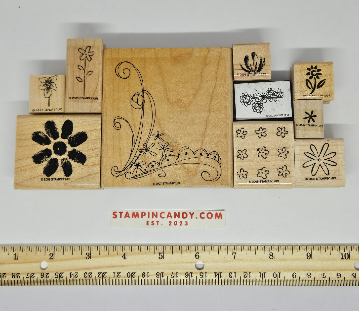 10 Pack of Flower Stamps