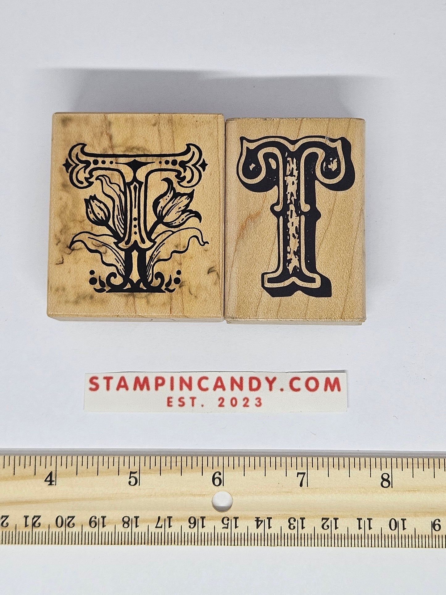 2 Pack of "T" Monogram Stamps