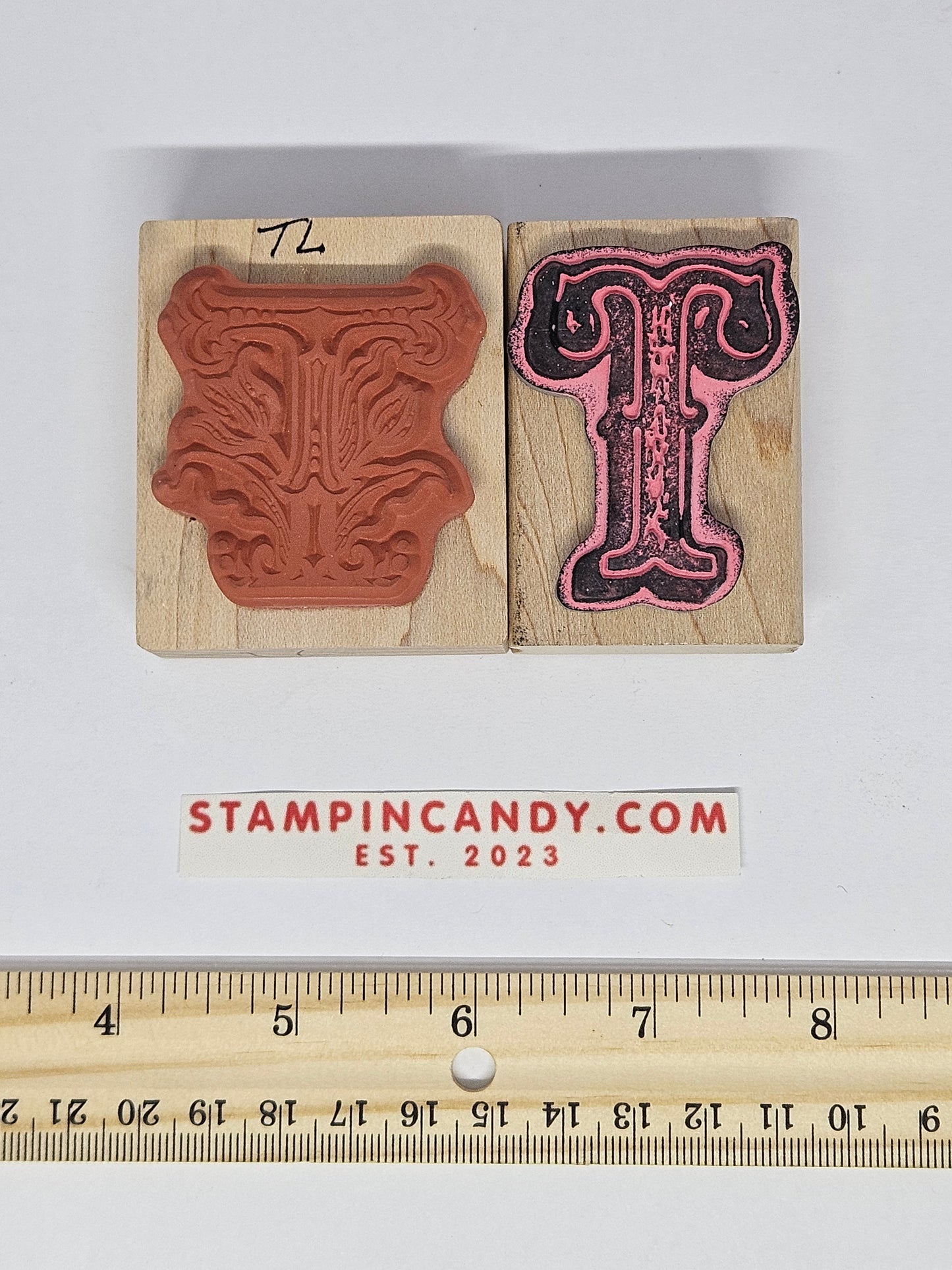 2 Pack of "T" Monogram Stamps