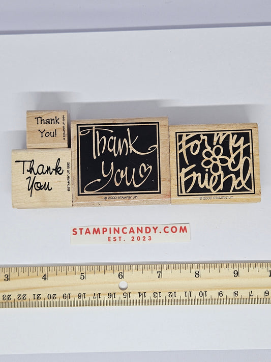 4 Pack of Thank You & For My Friend Stamps