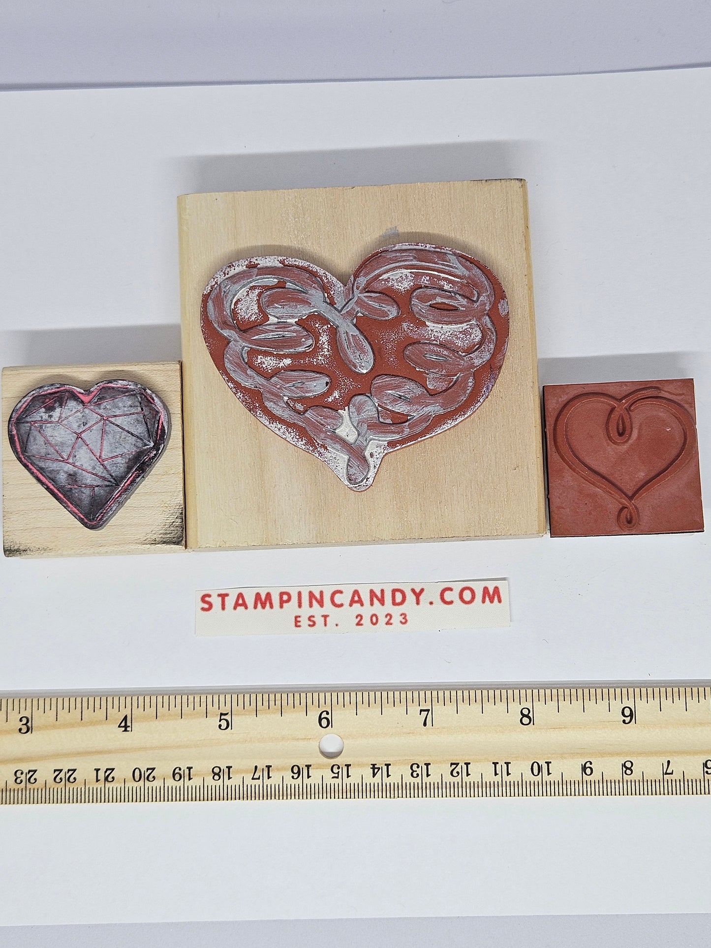 3 Pack of Heart Stamps