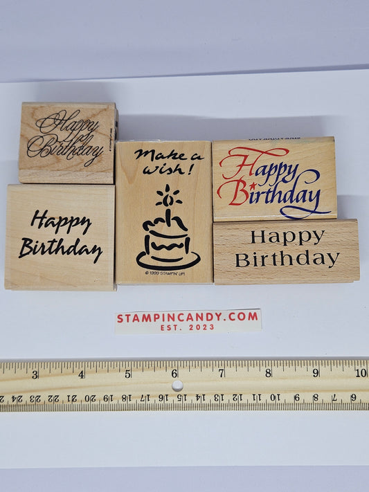 5 Pack of Happy Birthday Stamps