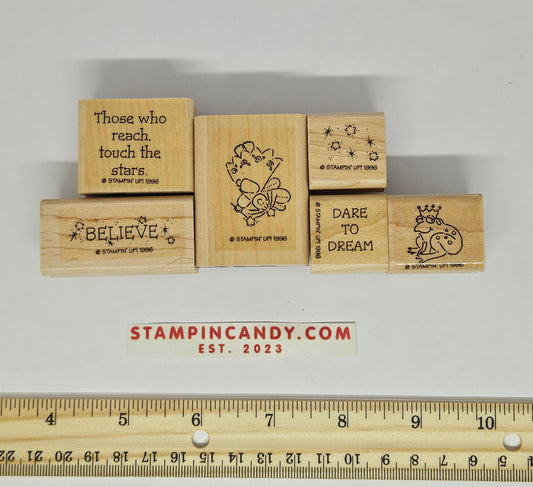 6 Pack of Stampin Up - Fairy, Frog, Magic & Teacher Mix Stamps