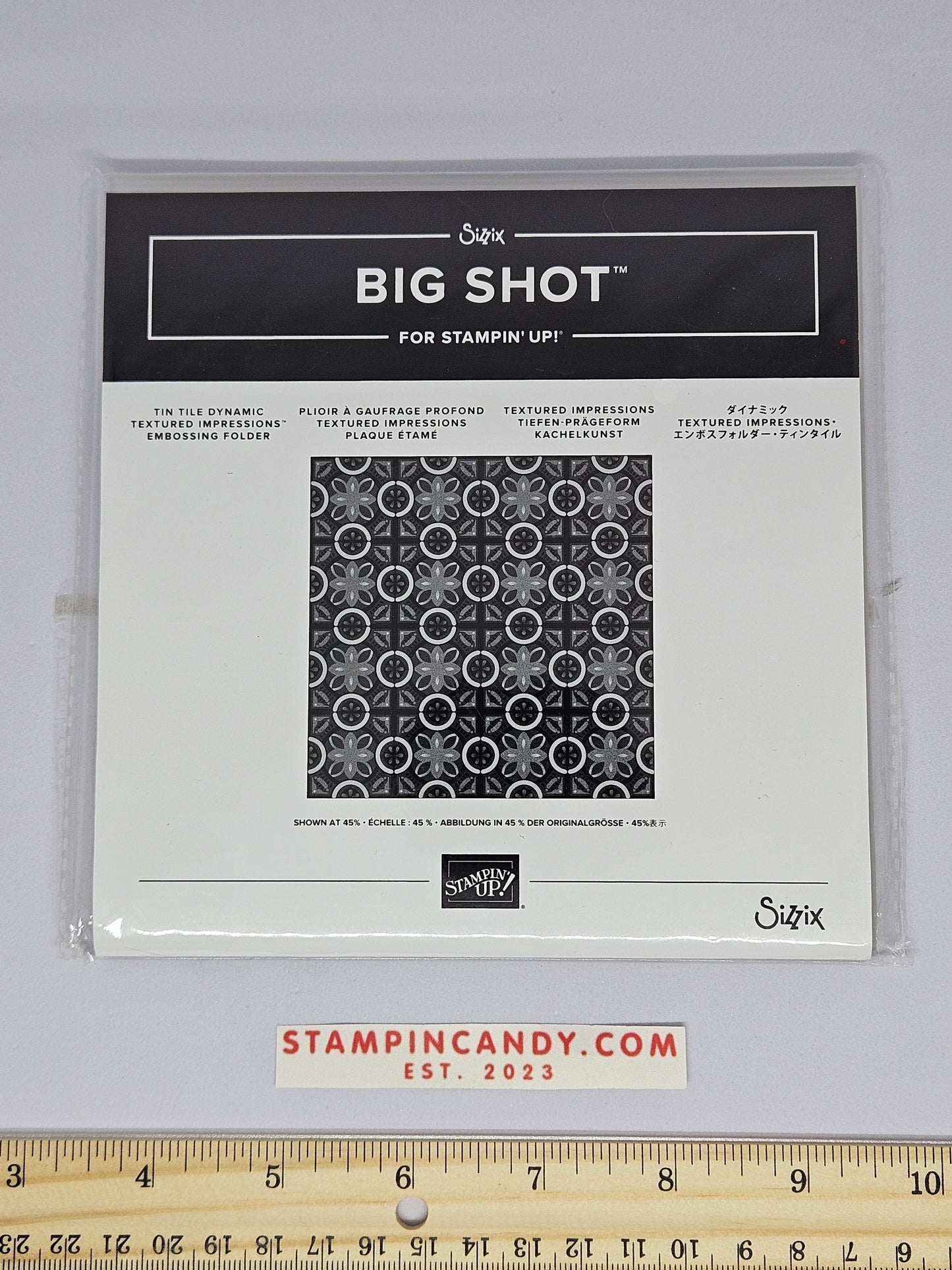 Stampin Up - Big Shot Sizzix - Tin Tile Dynamic Embossing Folder