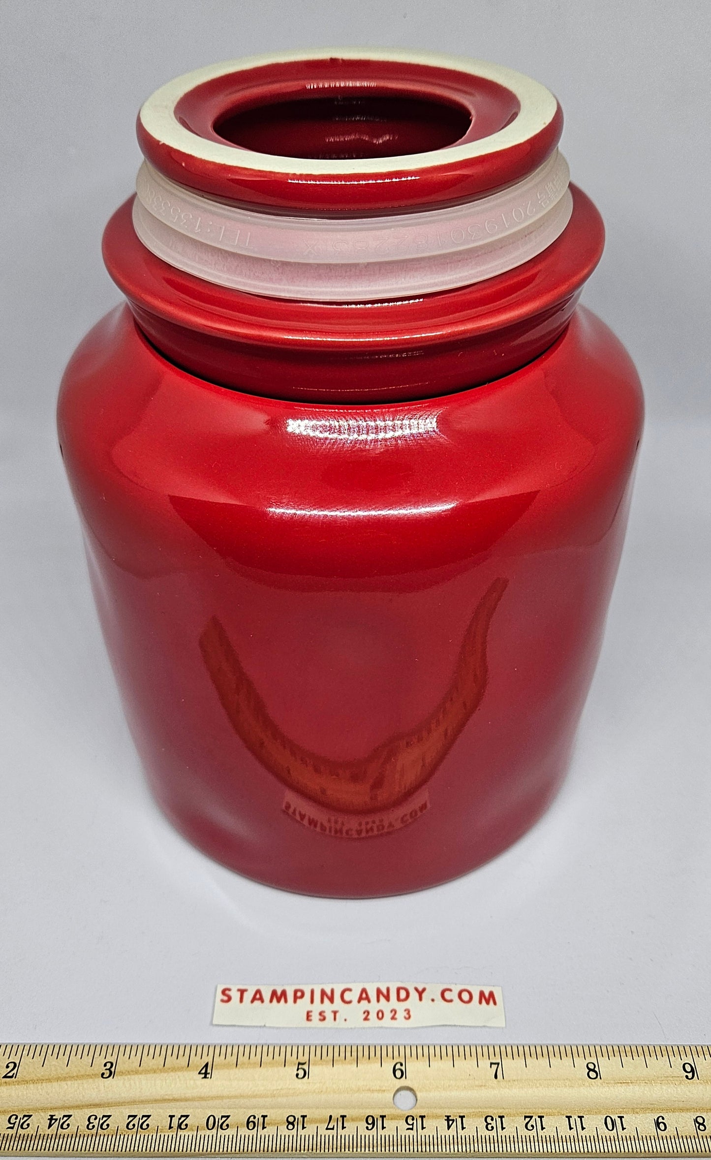 Rae Dunn - Red Reindeer Snacks Canister