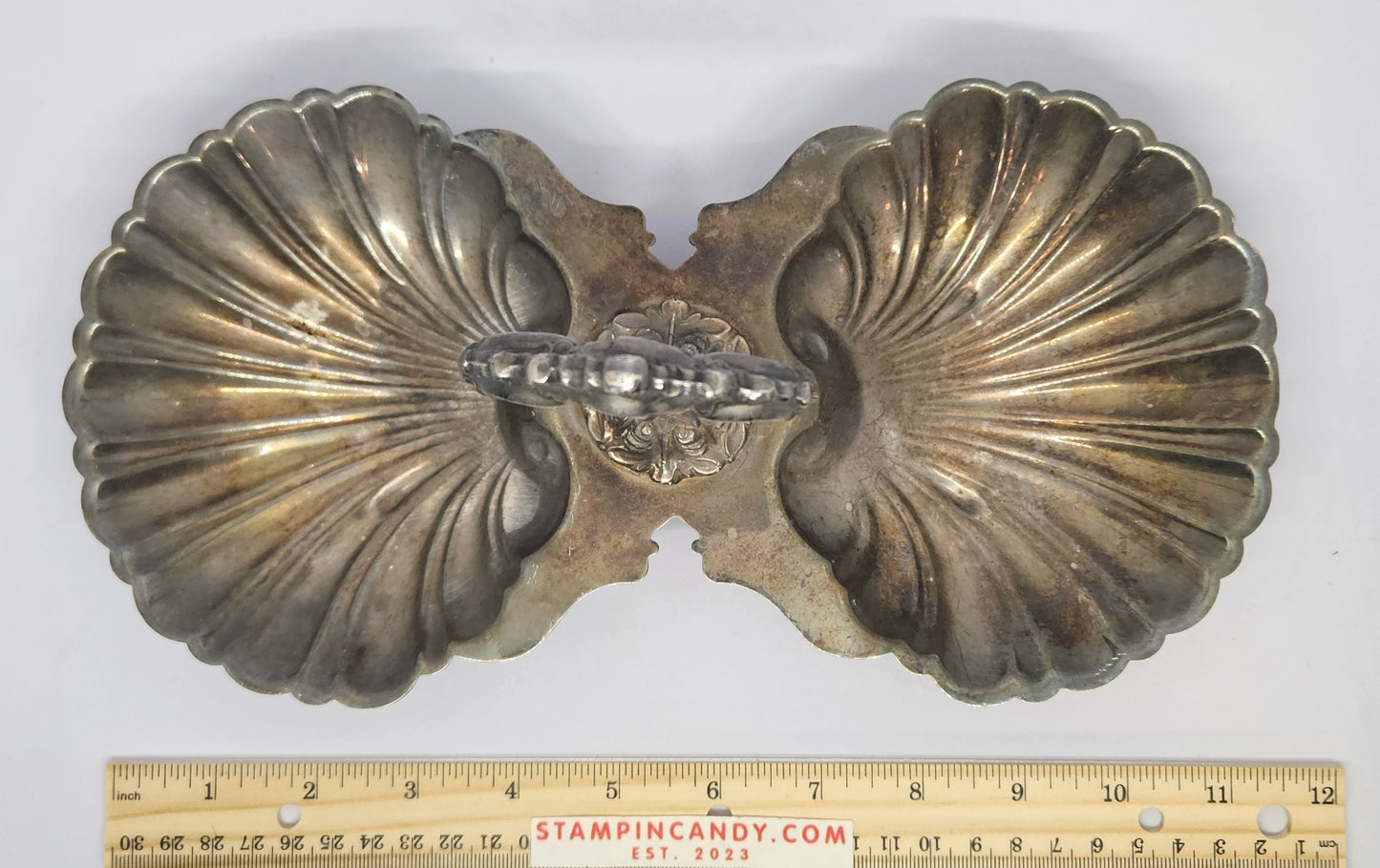 Vintage Silver-Plated Scallop/Clam Shell Candy Dish