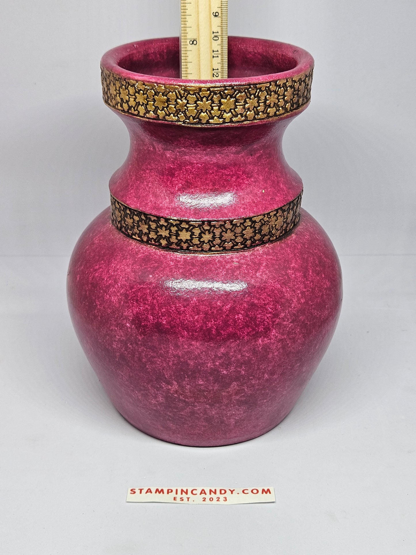 Pier One - Vintage Lotus Pink Vase