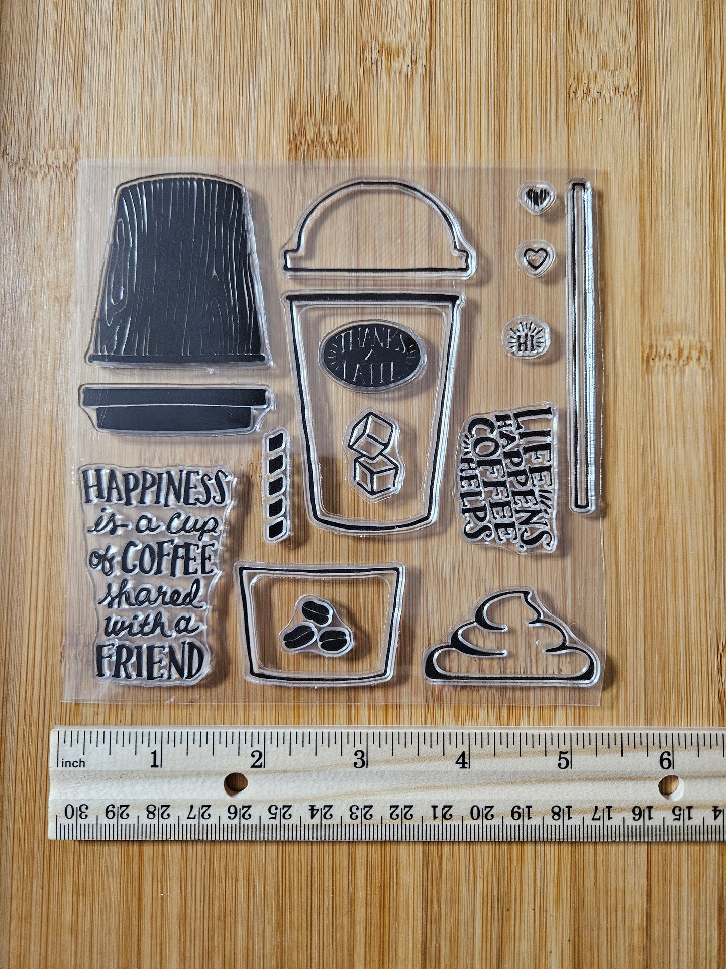 Unknown Brand - Coffee Cafe Stamp Set