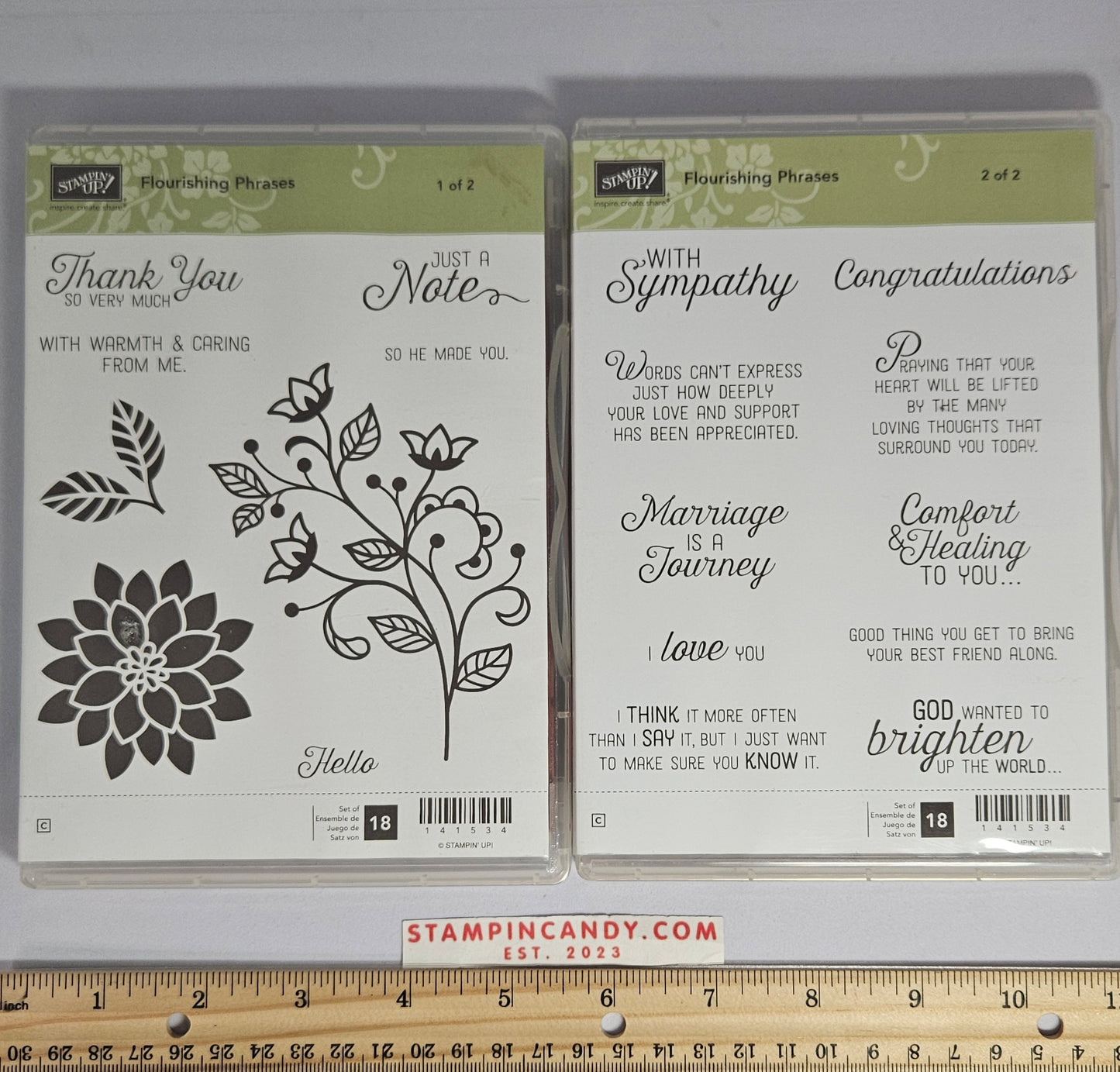 Stampin Up - Flourishing Phrases (Sets 1 and 2 of 2)