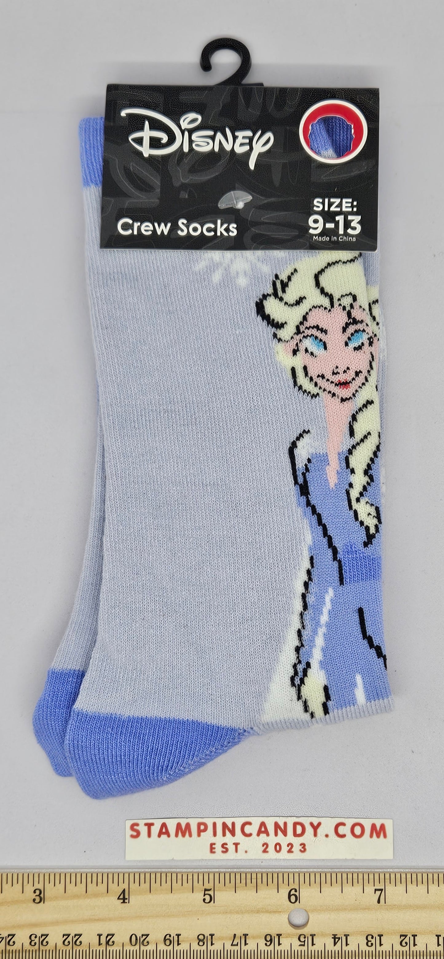 Disney Frozen Crew Cut Socks Size 9-13