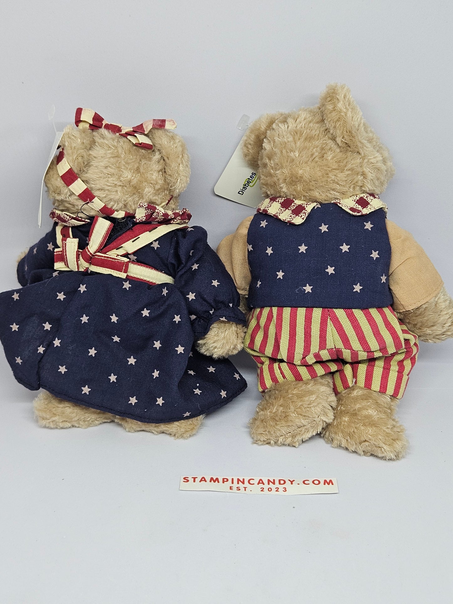 Camp Endres - Russ Berric Handmade / Dressed Patriotic Bear Couple