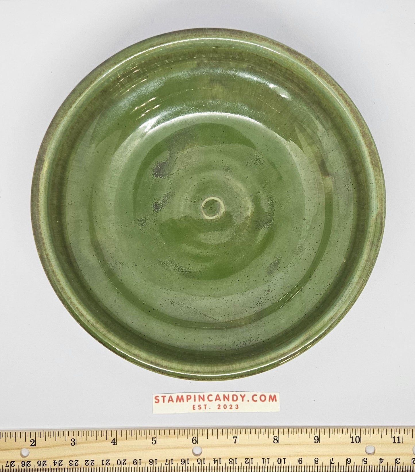 Green Pottery Bowl JC